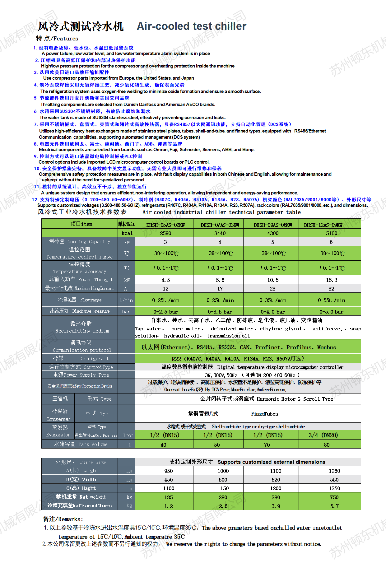风冷式冷水机测试机报价单_01
